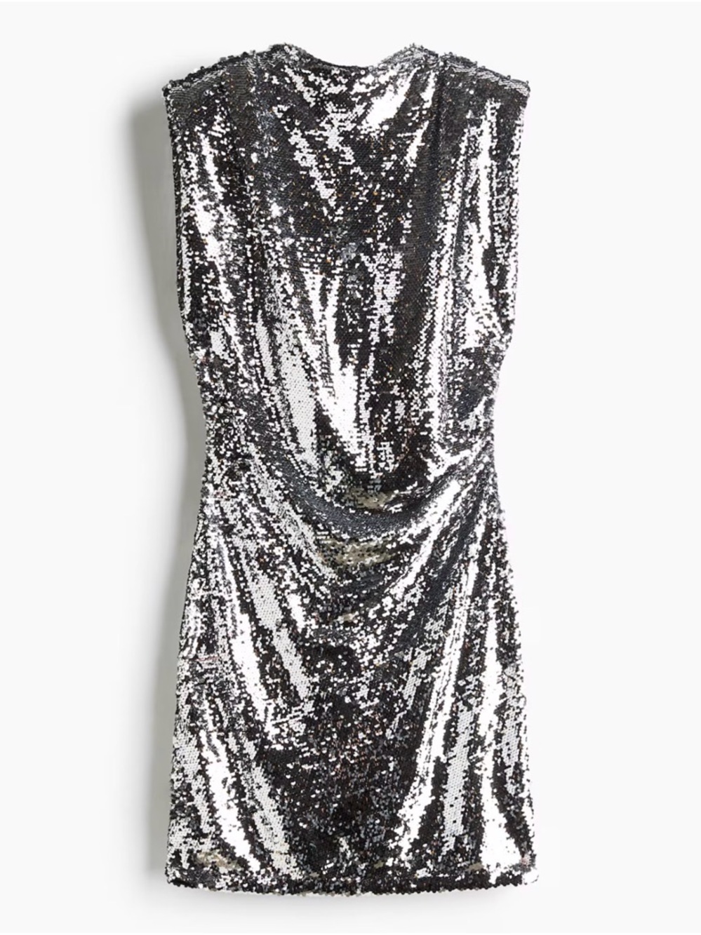 H&M Silver Sequin Mini Dress NWT
